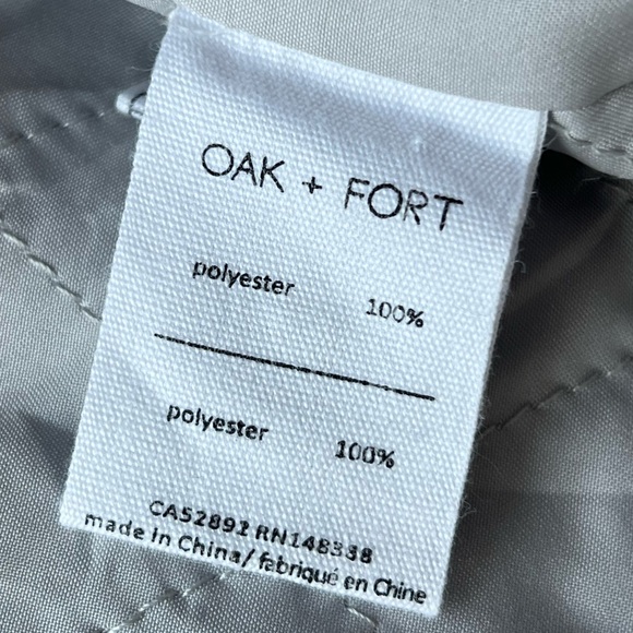OAK + FORT Long Oversized Lined Trench Coat Heather Gray - Picture 9 of 10
